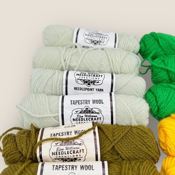 Lot of 40 Elsa Williams Needlecraft Tapestry Wool Yarn Assorted Colors - Picture 2 of 14